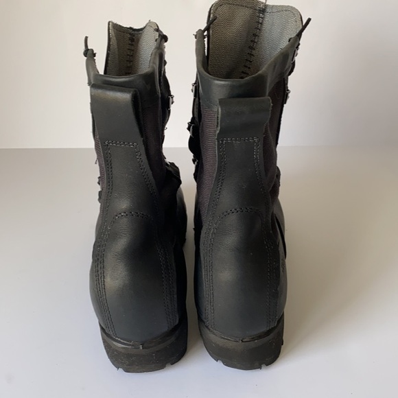 Belleville Black Combat Tactical Canvas/Leather Boots Size 5.5 Wide - Picture 3 of 8